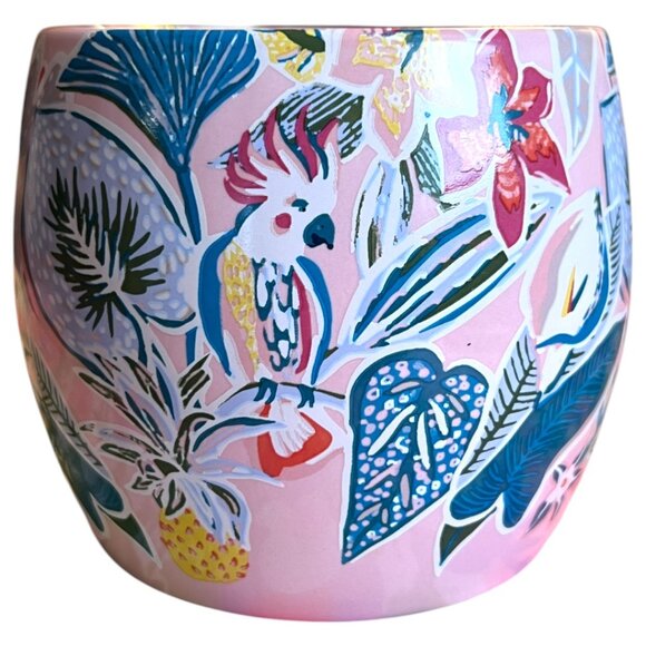 NWOT Retired OPALHOUSE MUG Away from My Desk Tropical Floral Cockatoo Stoneware - Picture 3 of 16